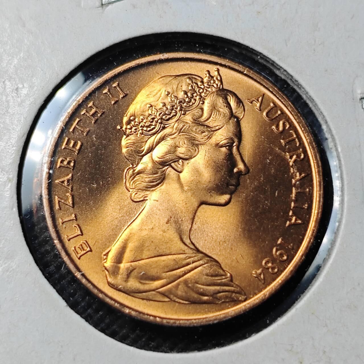 KK钱币收藏小铺  第369场  2月预留时间 周末发货  1984澳大利亚2分 拆卷品！