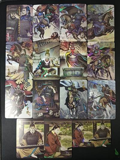 花开卡拍第47期（11月16号周日截拍，品控勿拍!!!拍品不寄存，运费5元，自制卡难免瑕疵，可能存在轻微撞角爆边等出厂瑕疵，品控介意勿拍！） - 卡将卡牌史前三国 第一弹彩闪 15张