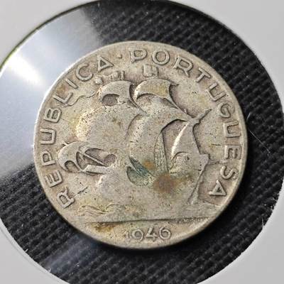 KK钱币收藏小铺  第369场  2月预留时间 周末发货 -  1946葡萄牙2.5埃斯库多银币