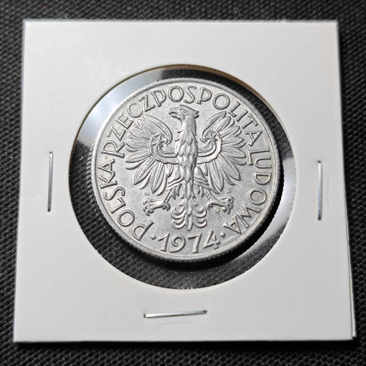 KK钱币收藏小铺  第369场  2月预留时间 周末发货  1974波兰5兹罗提