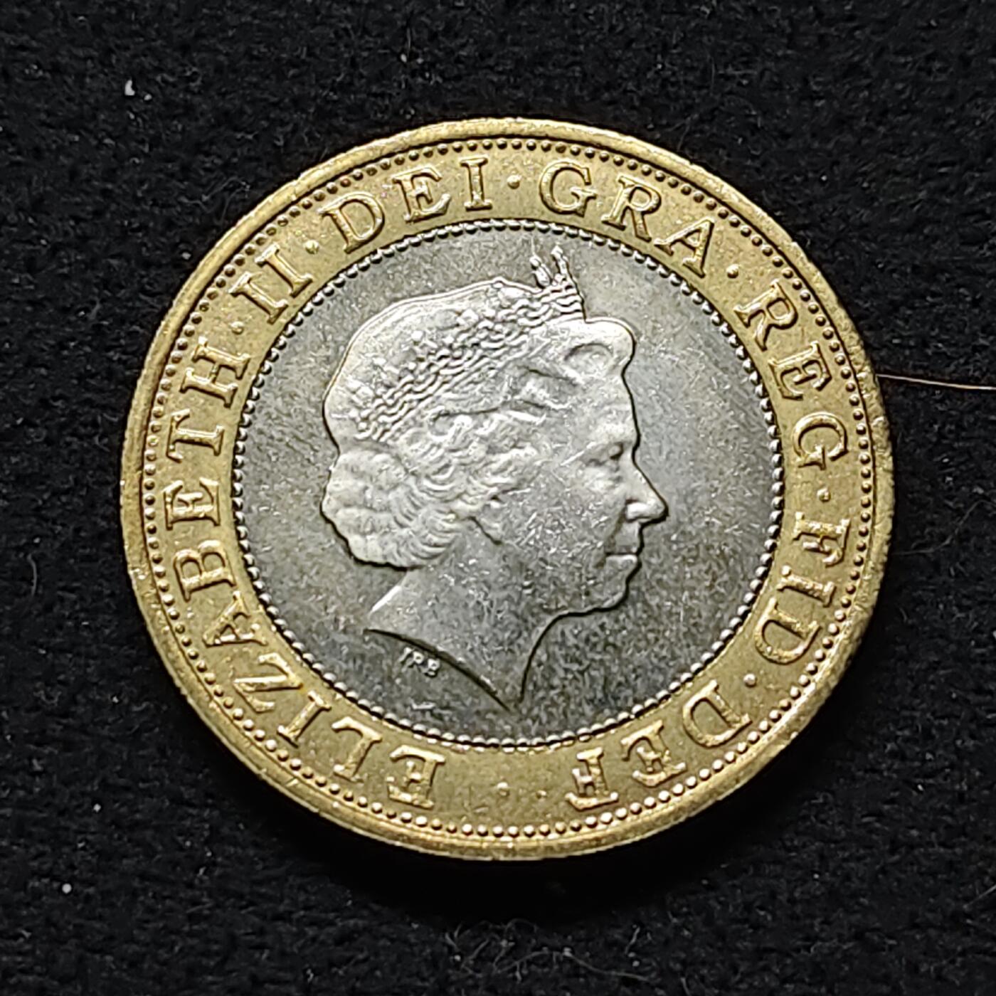 【全场包邮】纯粹捡漏拍476场（免费代拍第13场）调整中 英国2001年2镑马可尼电报100周年双色纪念币