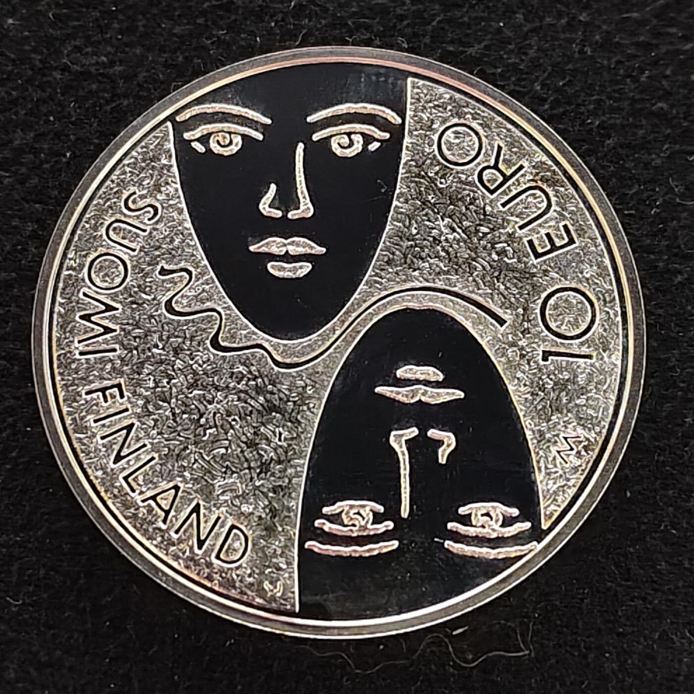 【全场包邮】纯粹捡漏拍477场（免费代拍第14场）调整中 芬兰2006年10欧元全民选举权100周年精制纪念银币