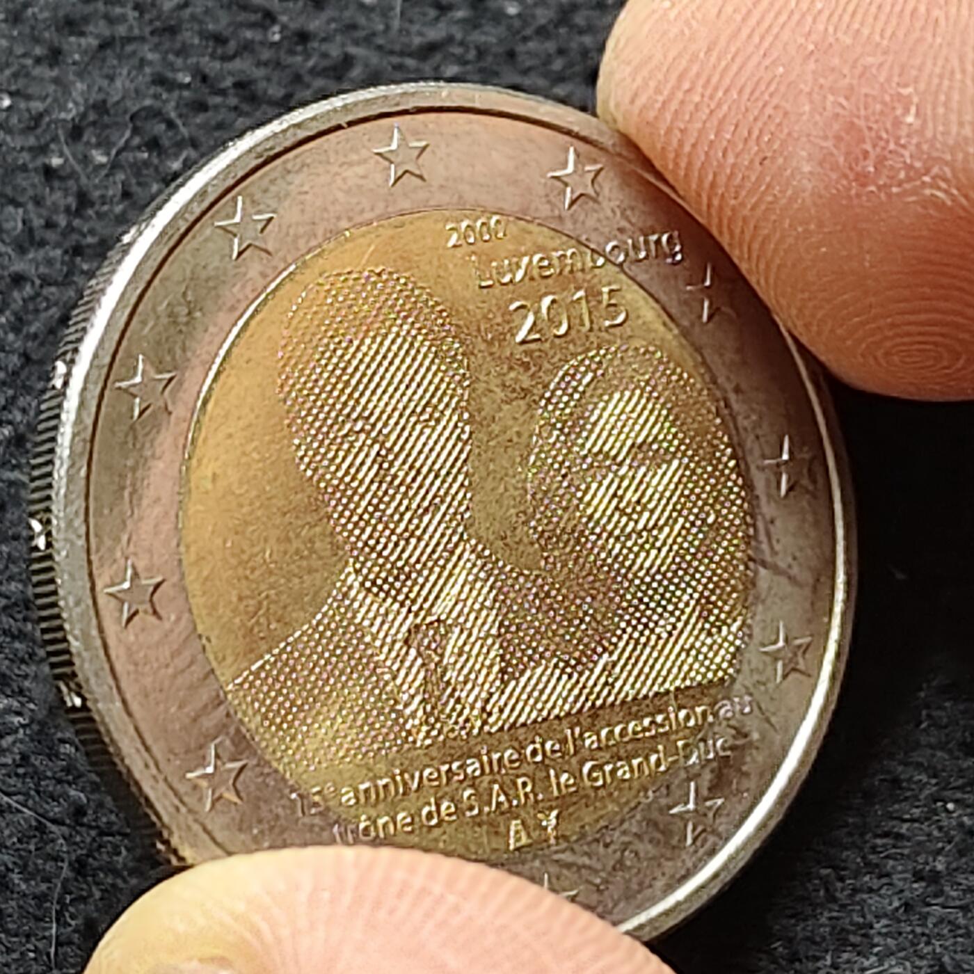 【全场包邮】纯粹捡漏拍476场（免费代拍第13场）调整中 卢森堡2015年2欧元亨利大公即位双色纪念币