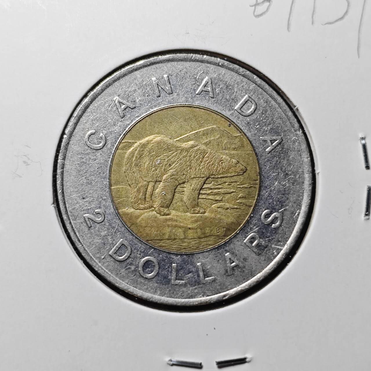 KK钱币收藏小铺  第369场  2月预留时间 周末发货  加拿大2元