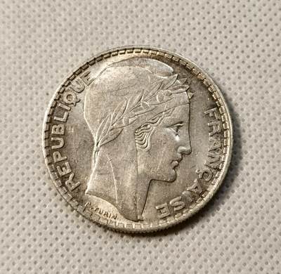 甄臻铺-世界币章拍卖（第39期）送拍享返佣金等优惠多多 - UNC法国1938年女神20法郎银币 转光