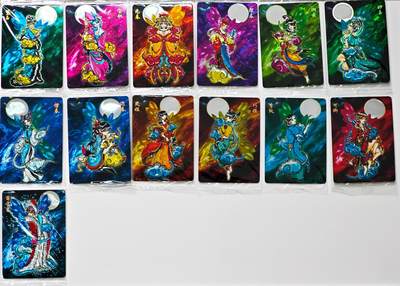 白泽拍卖卡牌手绘专场第28期（细雨生寒、寻梅闻香） - 2025 可可瑞听 胧月十三金钗1套13张 全新未拆  光刻