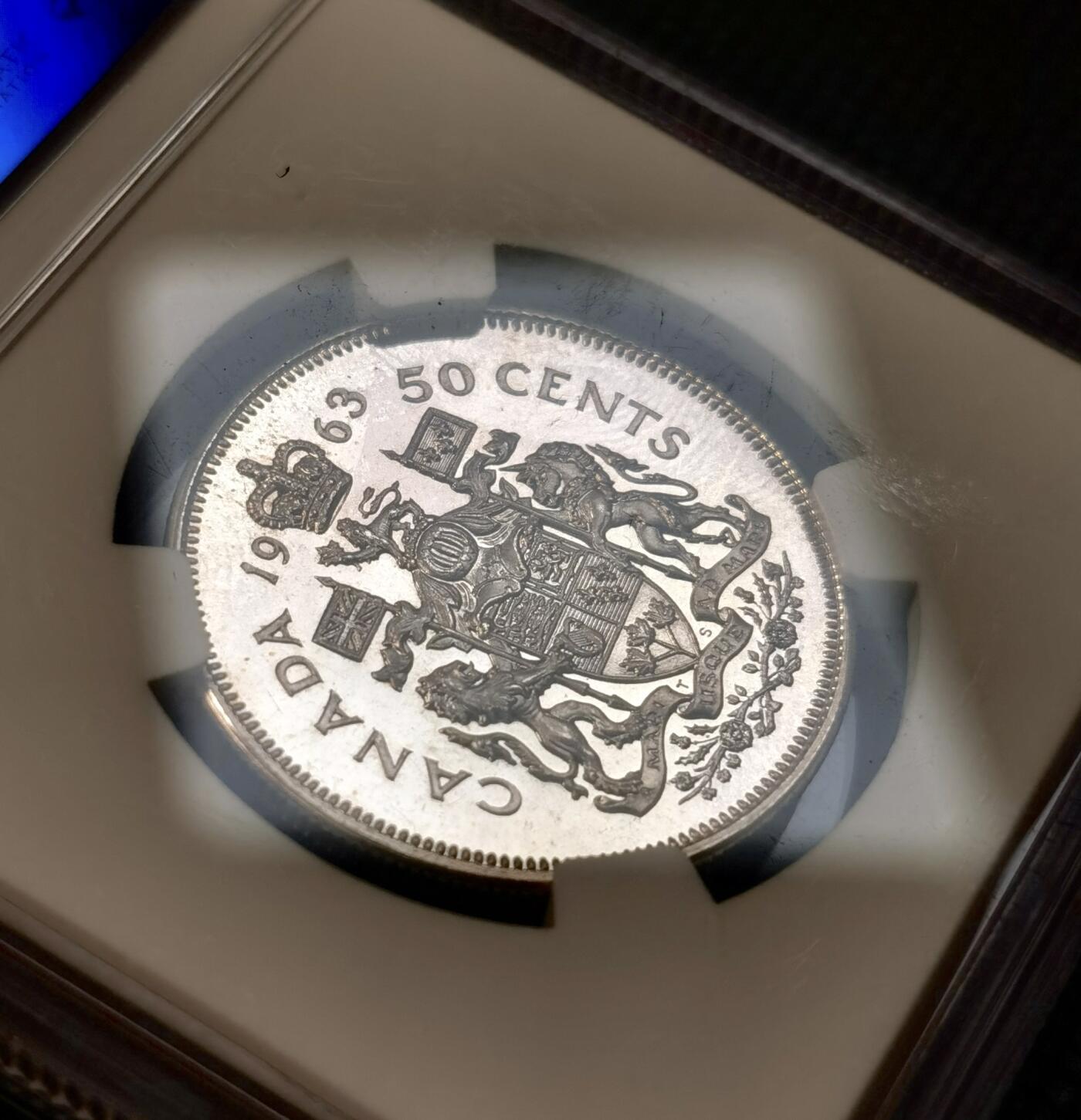 甄臻铺-世界币章拍卖（第39期）送拍享返佣金等优惠多多 NGC-PL66  加拿大50分 纹章银币