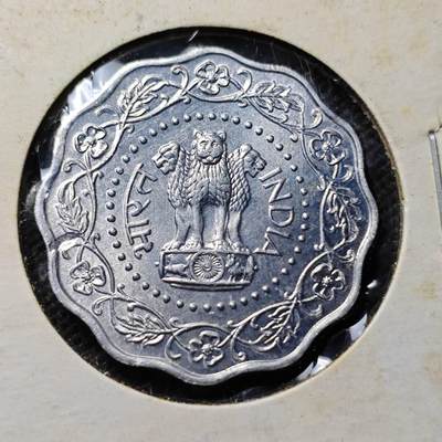 KK钱币收藏小铺  第369场  2月预留时间 周末发货 -  1979印度10派沙 好品