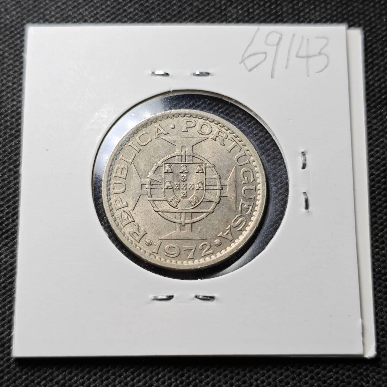 KK钱币收藏小铺  第369场  2月预留时间 周末发货  1972葡属安哥拉5埃斯库多 好品
