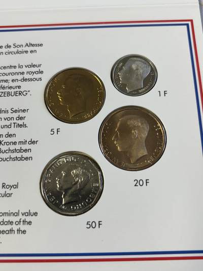 第181期拍卖 - 卢森堡1994年版纪念币4枚 官方装帧册