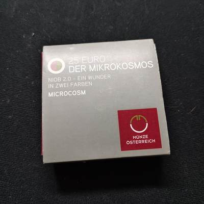 【全场包邮】纯粹捡漏拍477场（免费代拍第14场）调整中 - 【银铌币】奥地利2017年25欧元微观世界银铌双金属纪念银币-盒证全