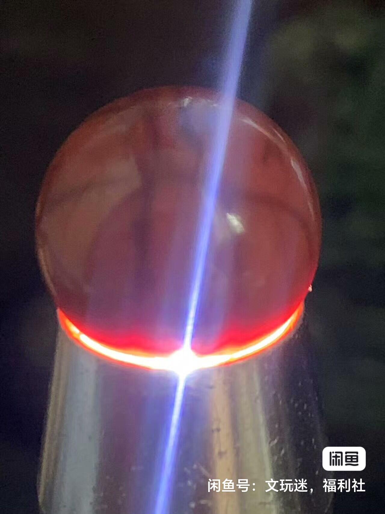 精美川料南红玛瑙冰飘柿子红小平安扣一个