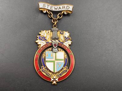 11月10日奖章钱币专场 - 英国共济会奖章铜制珐琅