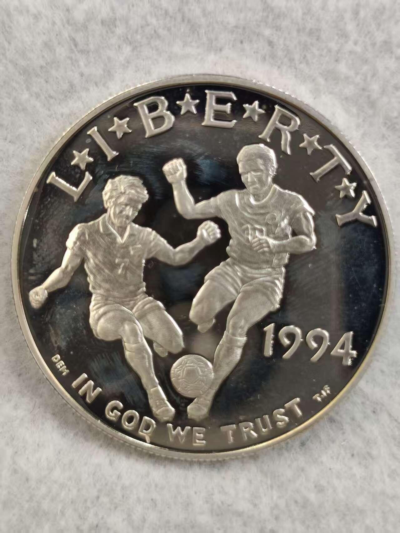 G&W世界散币，银币处理专场（第36场） 美国1994年1元  银币   第15届世界杯