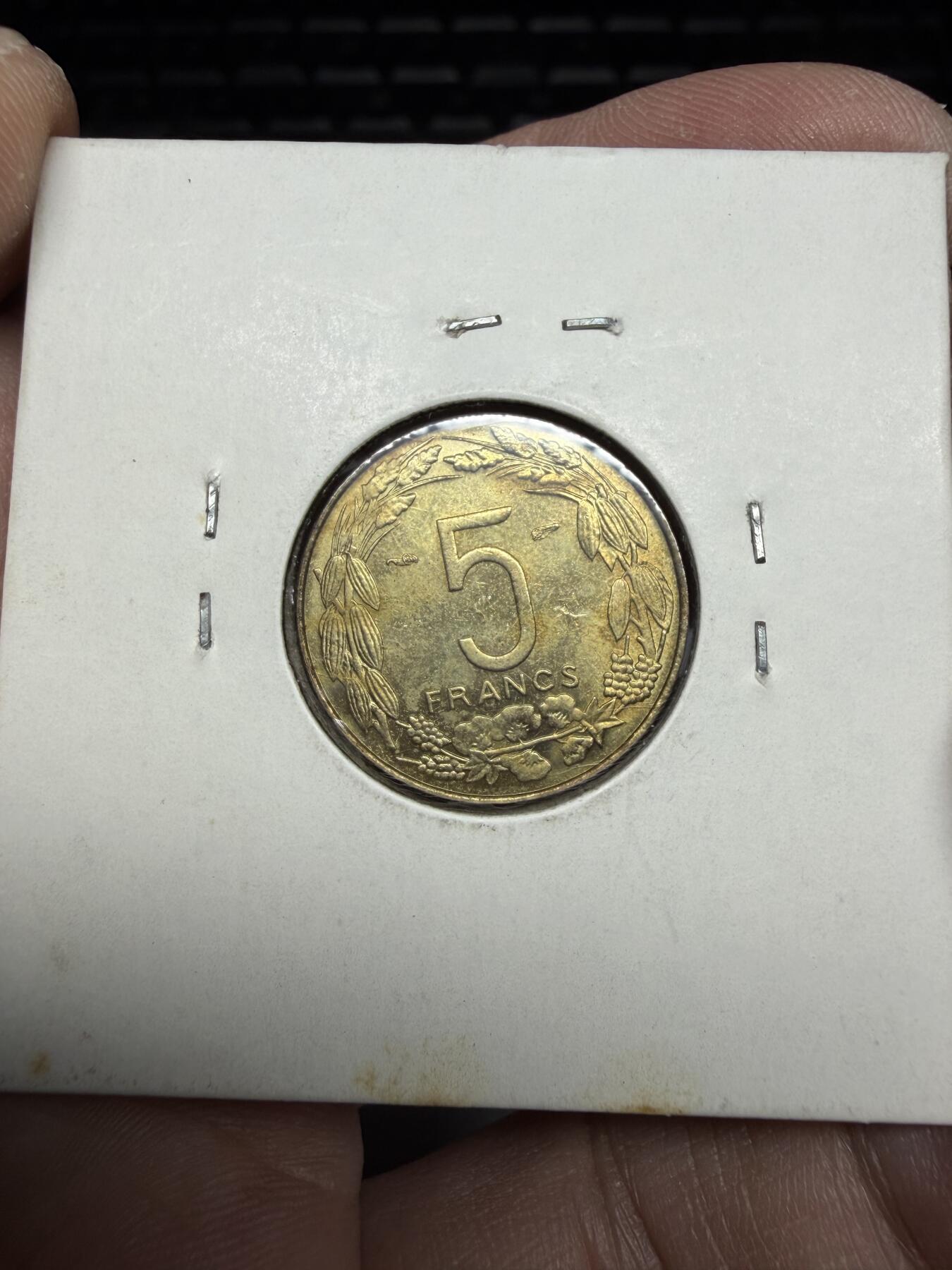 2025年集古藏今外币拍卖第十期-第6场—（总第286拍），可以寄存60天，满160元包邮。 1958年赤道非洲5法郎