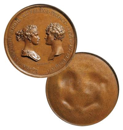 中新泰星2025年秋拍 钱币纪念章专场 - 1807年法国纯艺学院单面铜制样章一枚