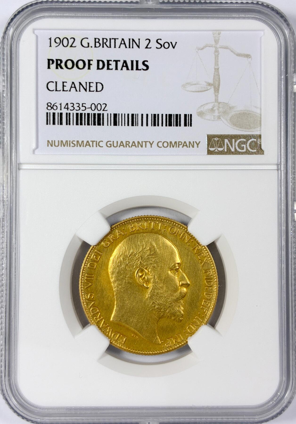 【雨安】【世界币章114期】2025-11-15 周六 19:30 保真 8秒倒数自动落锤 高效拍卖 [金币] Great Britain 英国 2镑 1902年 爱德华七世 马剑 NGC-PF