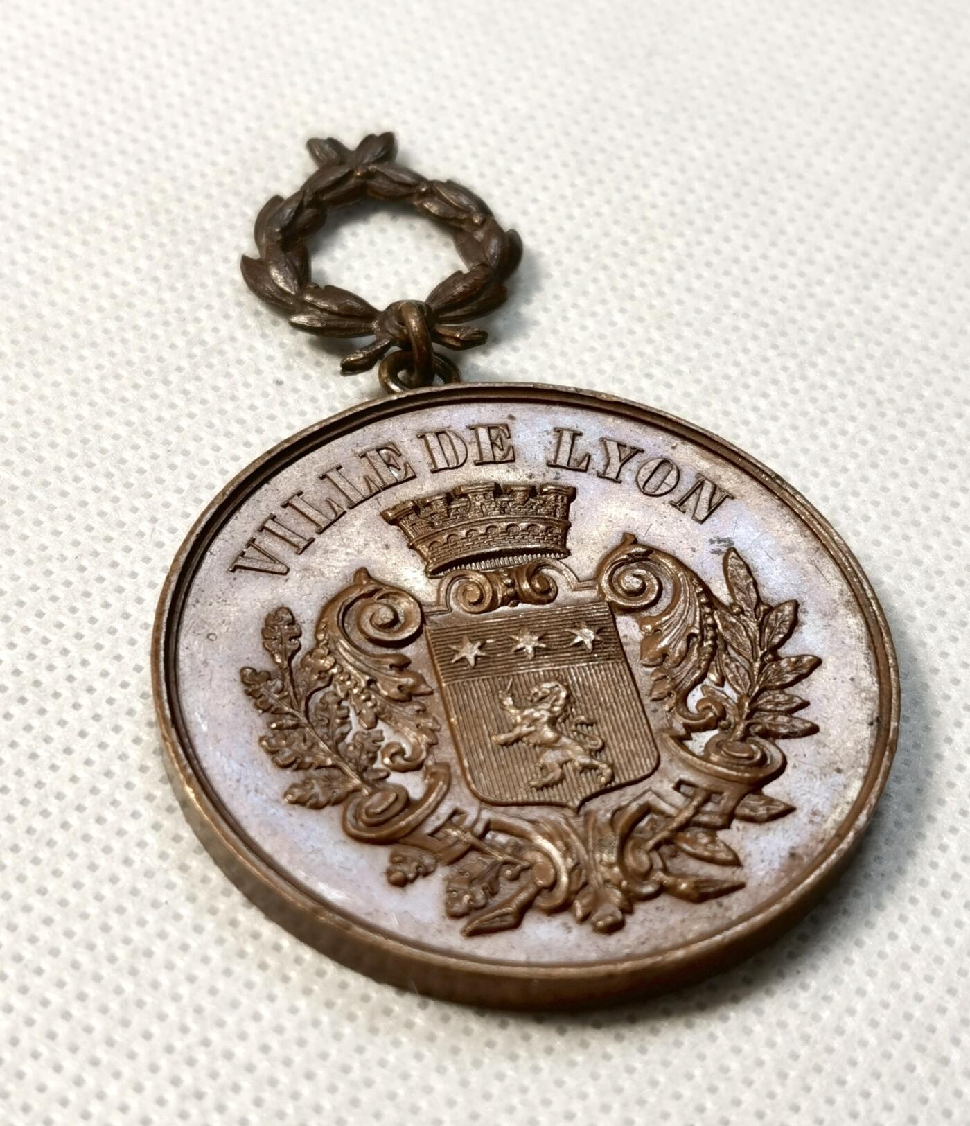 甄臻铺-世界币章拍卖（第39期）送拍享返佣金等优惠多多 法国 鲁昂射击协会奖章 铜 42.5mm  3.8mm  33.9g