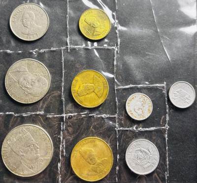 文馨钱币收藏第 281 场，【 长期接收代拍品】银元，银币，套币，纸币专场（本场截拍后休息三天，19 号发货） - 刚果民主共和国 扎伊尔 10S——20 马库塔 9 枚套币