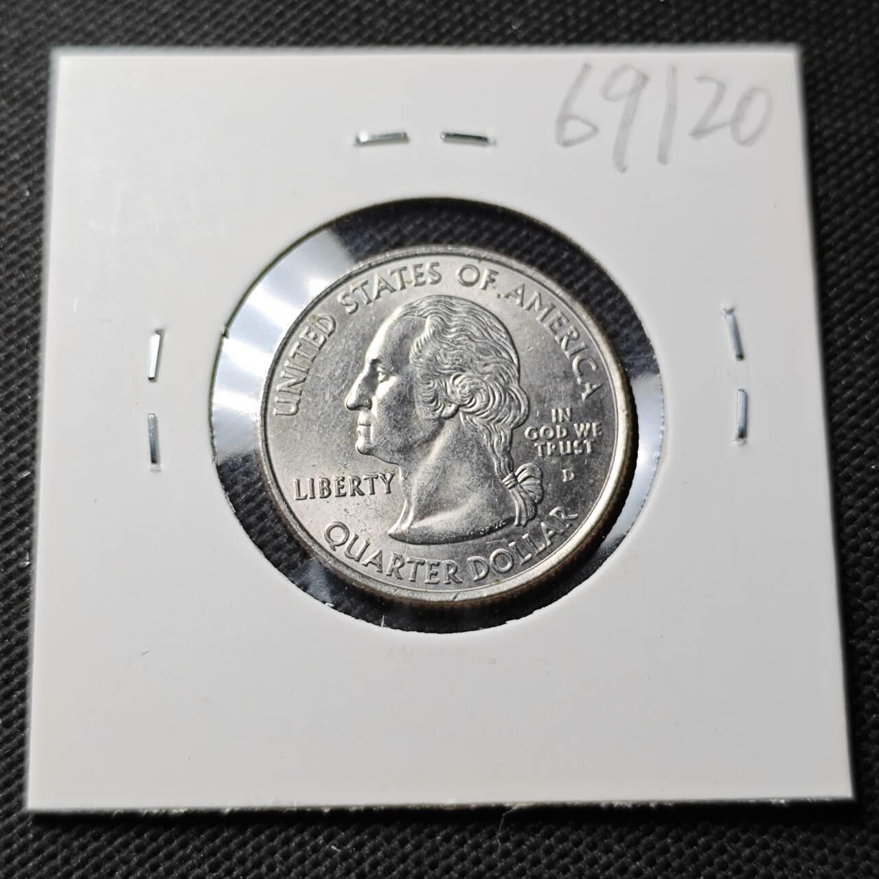 KK钱币收藏小铺  第369场  2月预留时间 周末发货  美分25分纪念币 好品