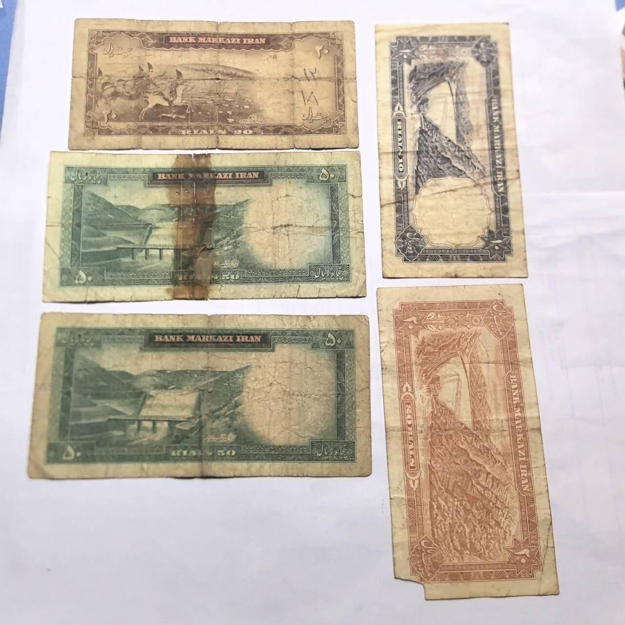 各国外币第99期 品种好部分全新 伊朗纸币 弱品5张