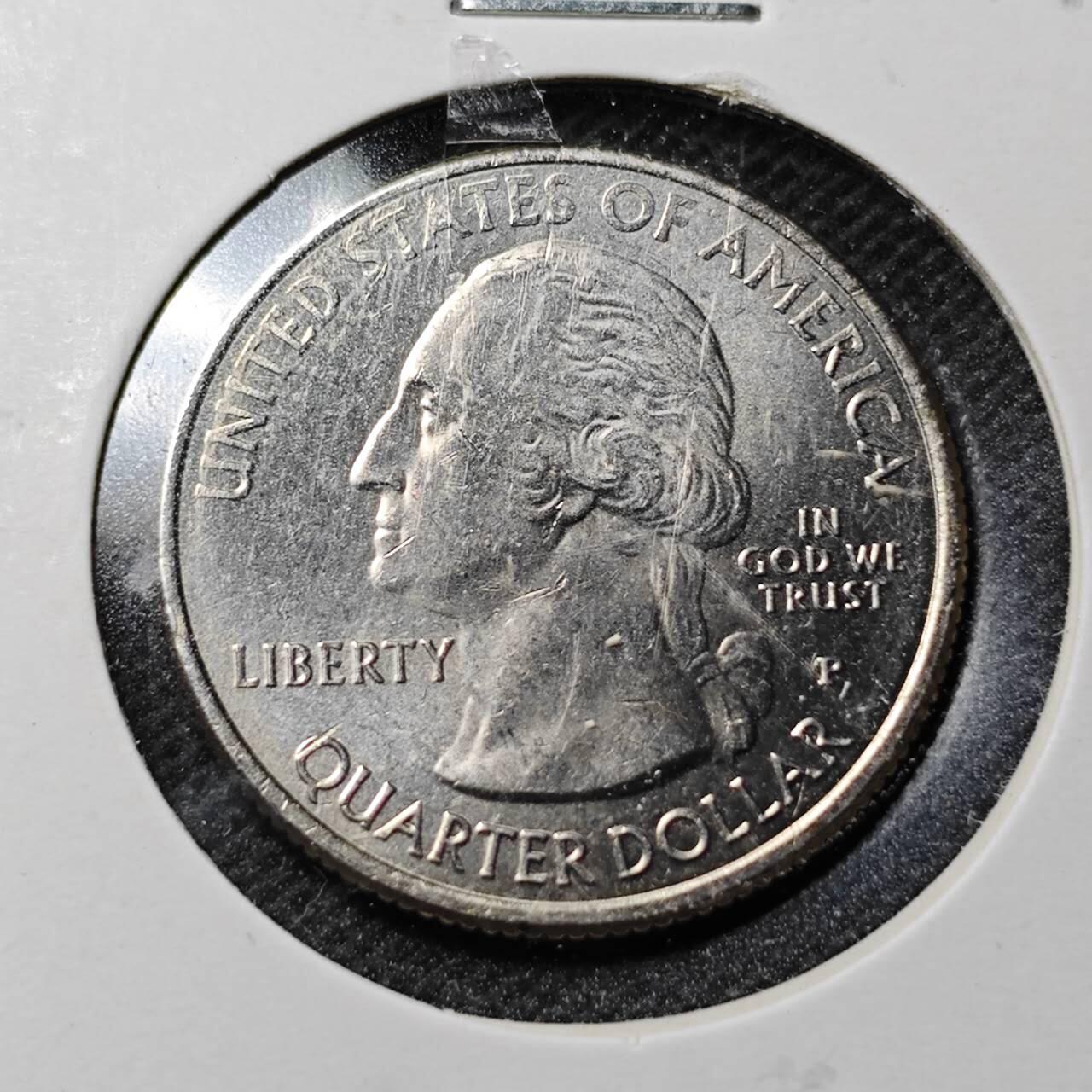 KK钱币收藏小铺  第369场  2月预留时间 周末发货  美国25分纪念币 好品