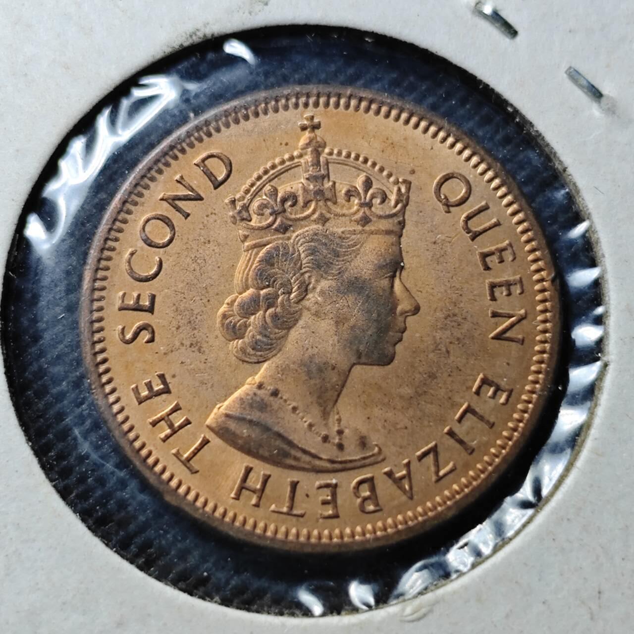 KK钱币收藏小铺  第369场  2月预留时间 周末发货  1971毛里求斯2分铜币 好品