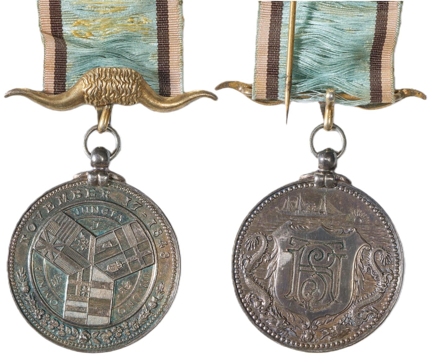 中新泰星2025年秋拍 徽章 纪念章及金银器专场 清代上海工部局银质纪念章一枚