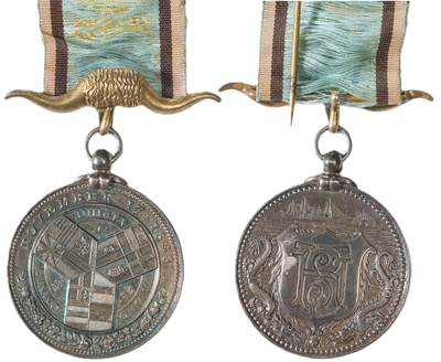 中新泰星2025年秋拍 徽章 纪念章及金银器专场 - 清代上海工部局银质纪念章一枚