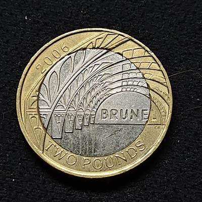 【全场包邮】纯粹捡漏拍476场（免费代拍第13场）调整中 - 英国2006年2镑工程师布鲁内尔帕丁顿车站双色纪念币