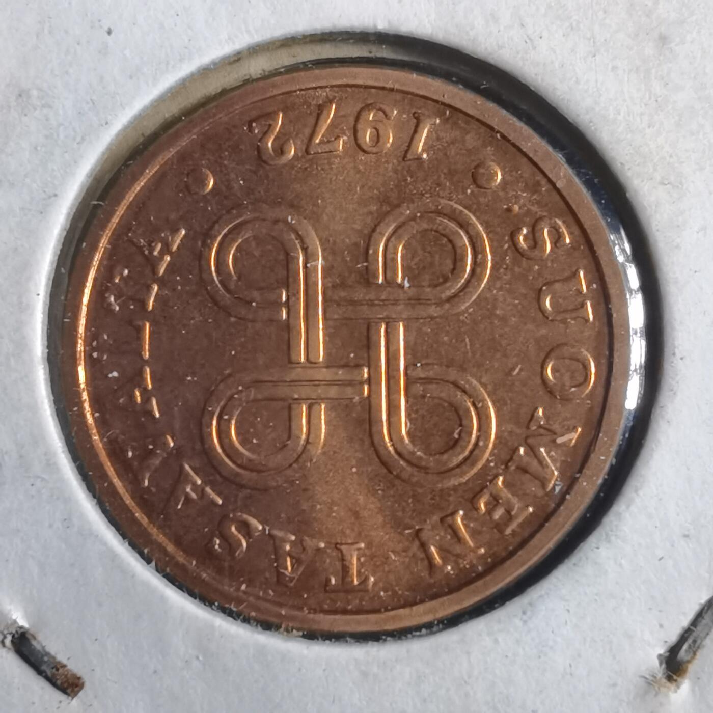 沼泽如烟--第902场 芬兰1972年5芬尼