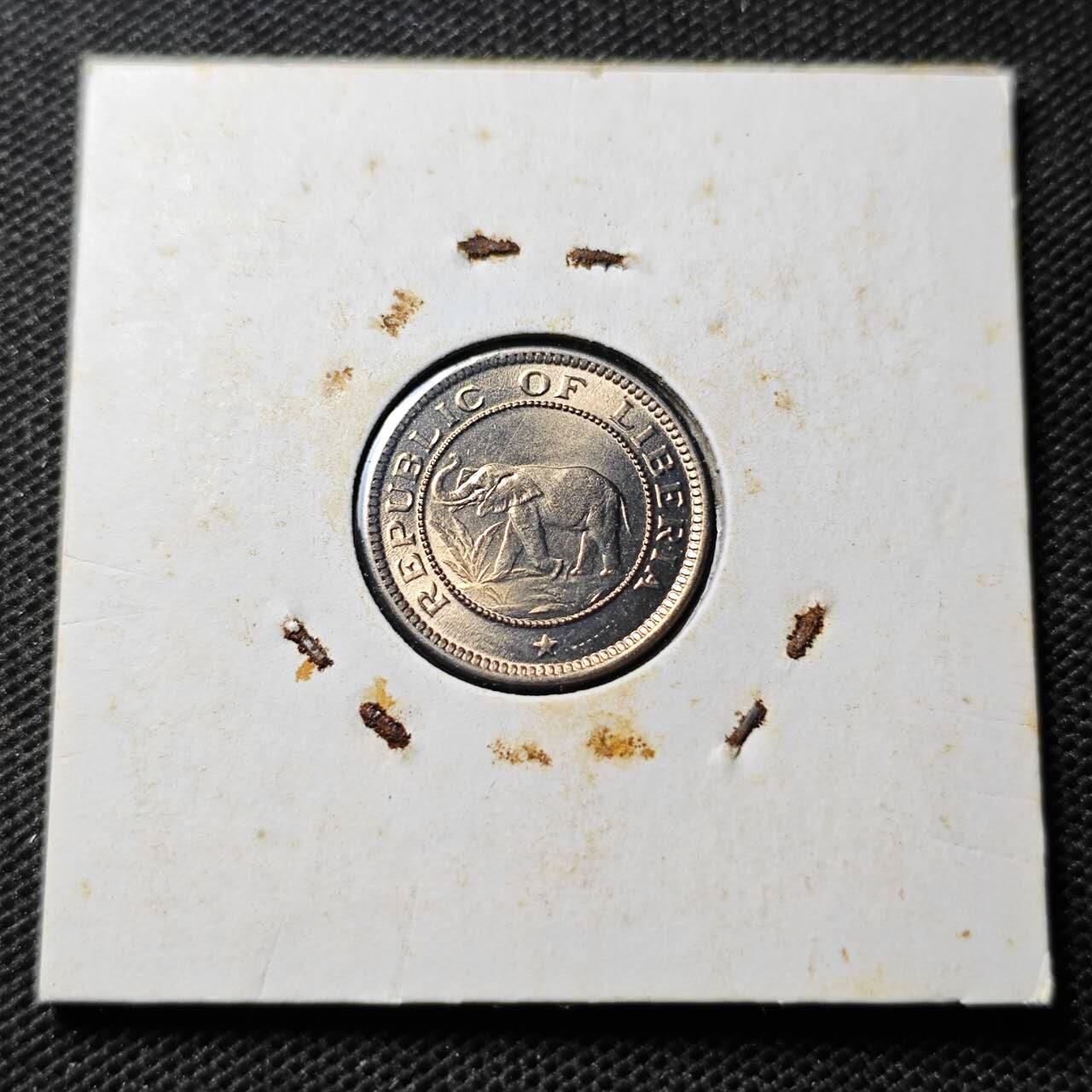 KK钱币收藏小铺  第369场  2月预留时间 周末发货  1941利比里亚1分镍币 好品