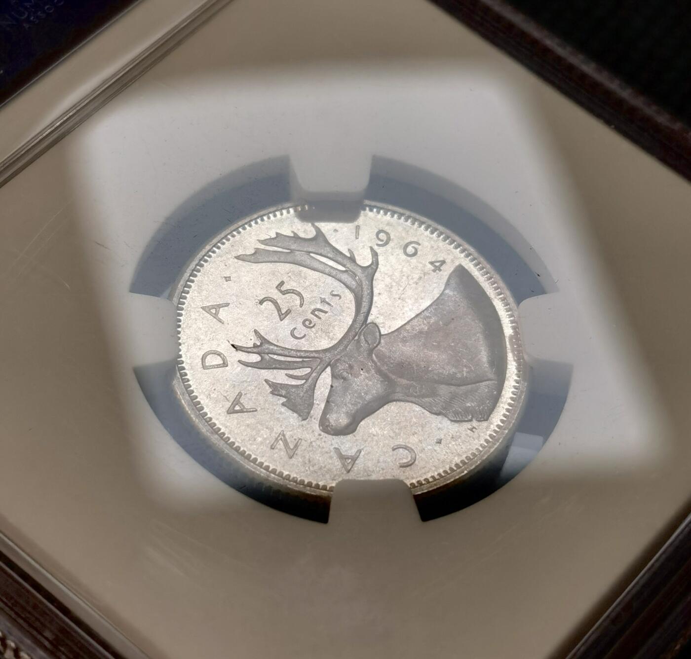 甄臻铺-世界币章拍卖（第39期）送拍享返佣金等优惠多多 NGC-PL65  加拿大25分麋鹿银币