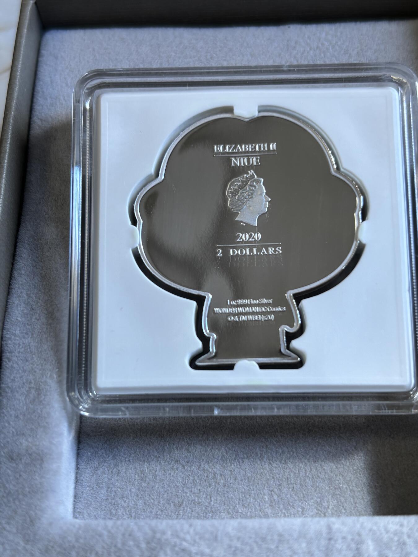 第181期拍卖 纽埃2020年Chibi漫威卡通形神奇女侠1盎司彩银币，999银，2000枚