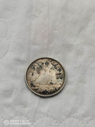 外国银币 - 加拿大帆船10分银币