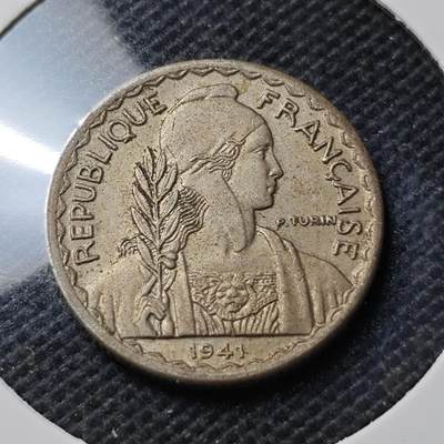 KK钱币收藏小铺  第369场  2月预留时间 周末发货 -  1941法属印支10分镍币