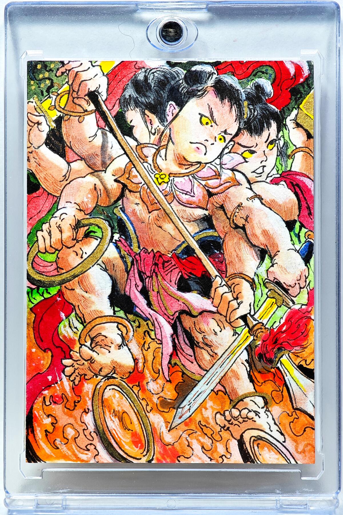 白泽拍卖卡牌手绘专场第28期（细雨生寒、寻梅闻香） 2025 一泡手绘卡 哪吒  一泡亲签 卡砖封装