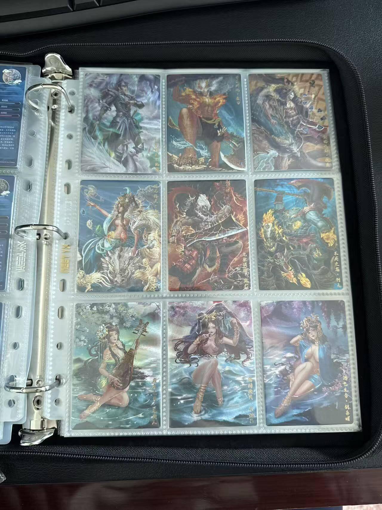 龙虎卡牌第六三场 （无佣金，周六结拍，欢迎送拍） 粗闪套卡+官方主题卡册 封神天下第一弹53张全（卡已套膜入册 整体完整保护完好 含四大天王）