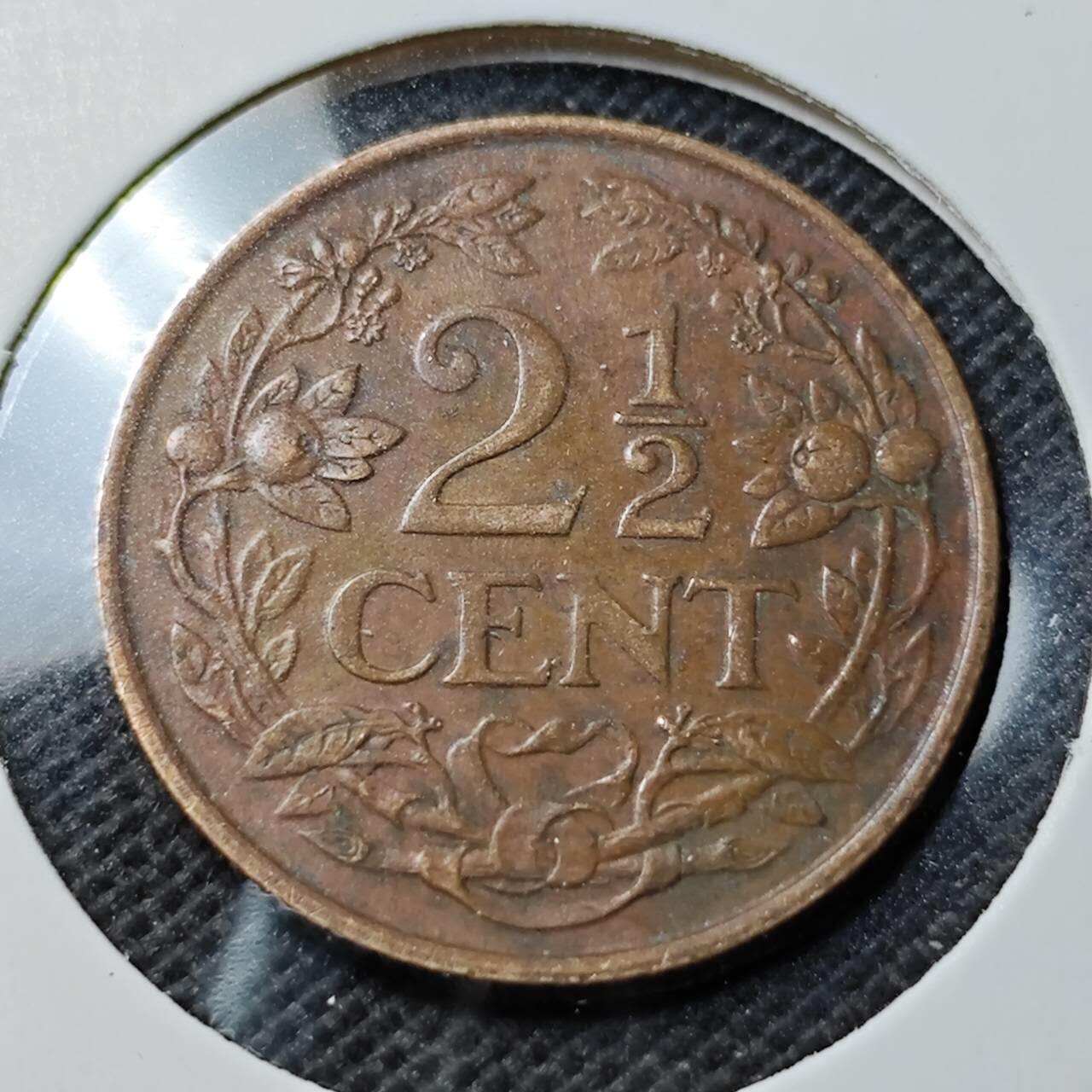 KK钱币收藏小铺  第369场  2月预留时间 周末发货  荷属安地列斯2.5分铜币