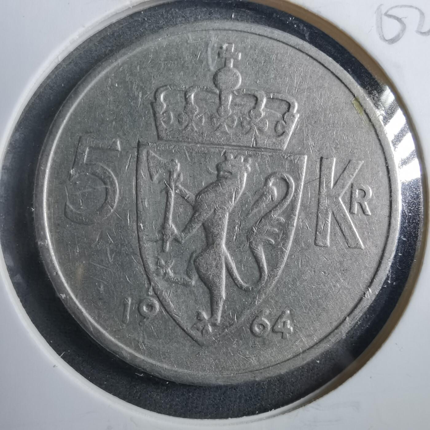 沼泽如烟--第902场 挪威1964年5克朗