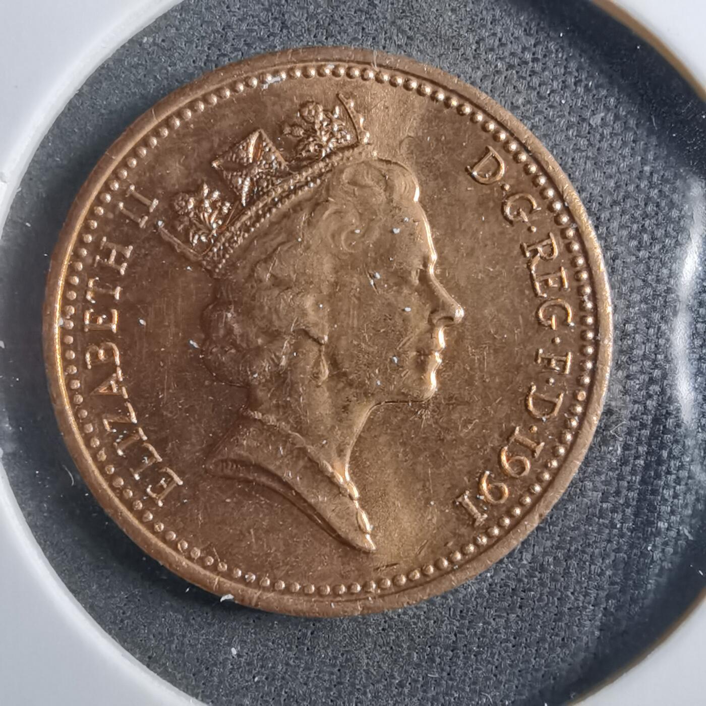 沼泽如烟--第902场 英国1991年1便士