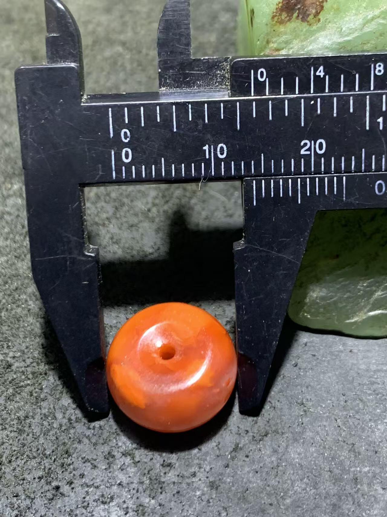 精美川料南红玛瑙冰飘柿子红小平安扣一个