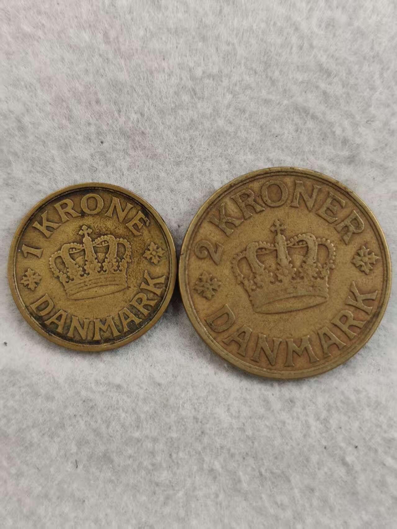 G&W世界散币，银币处理专场（第36场） 丹麦1，2克朗  2枚