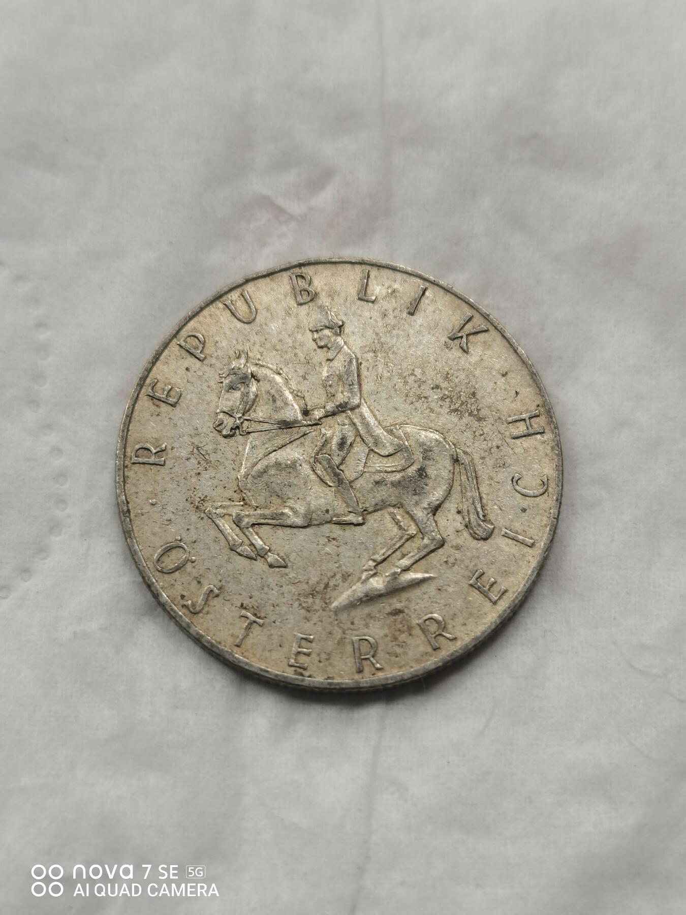 外国银币 65年奥地利5先令银币
