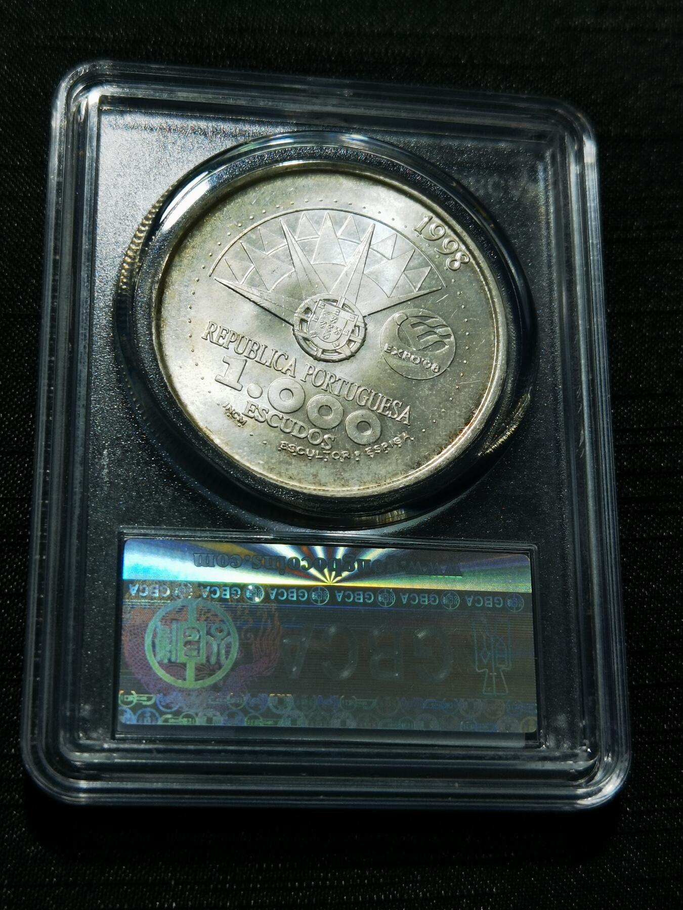 天下钱庄专场欢迎参拍 葡萄牙1000埃斯库多银币