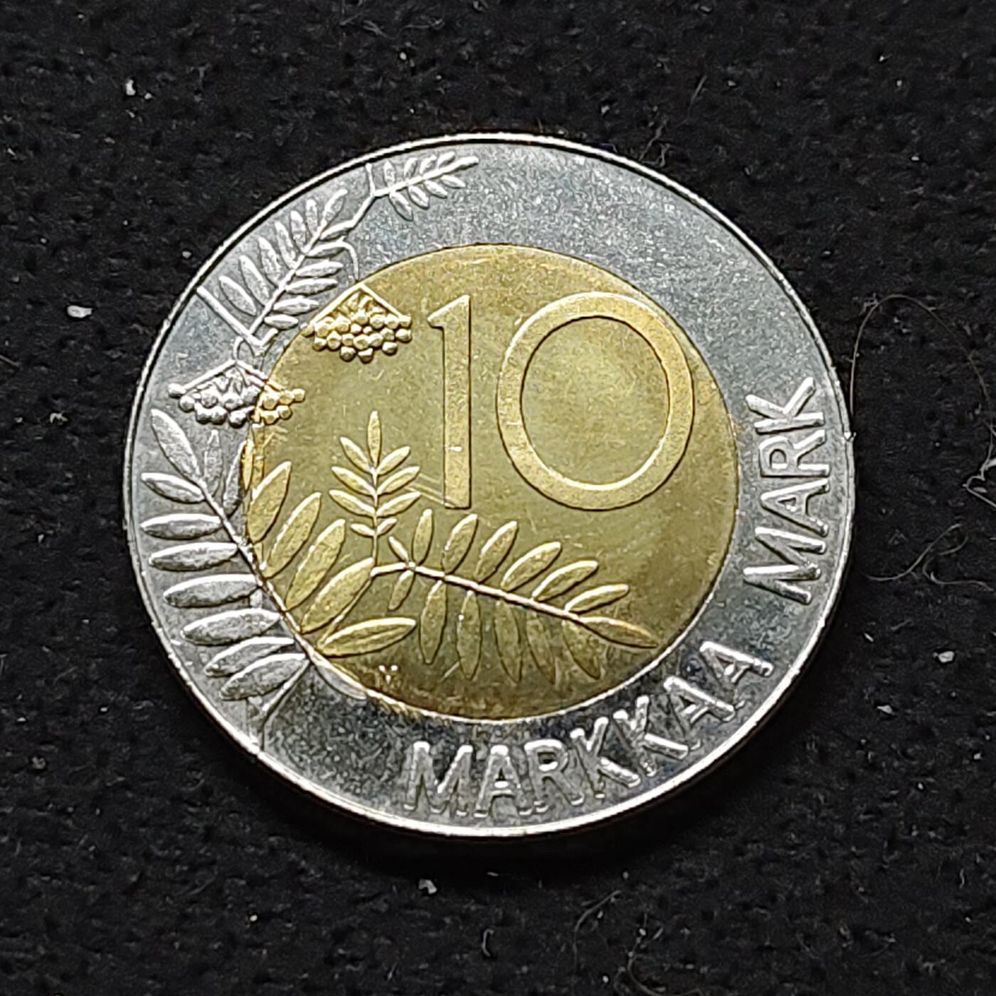 【全场包邮】纯粹捡漏拍476场（免费代拍第13场）调整中 芬兰1995年10马克加入欧盟双色纪念币