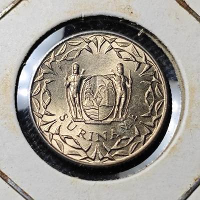 KK钱币收藏小铺  第369场  2月预留时间 周末发货 -  1962苏里南10分 好品