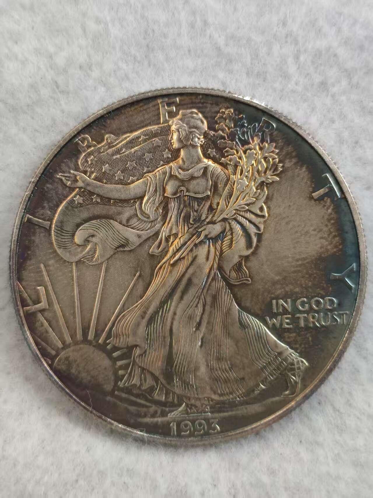 G&W世界散币，银币处理专场（第36场） 美国1993年行走女神 1元  银币