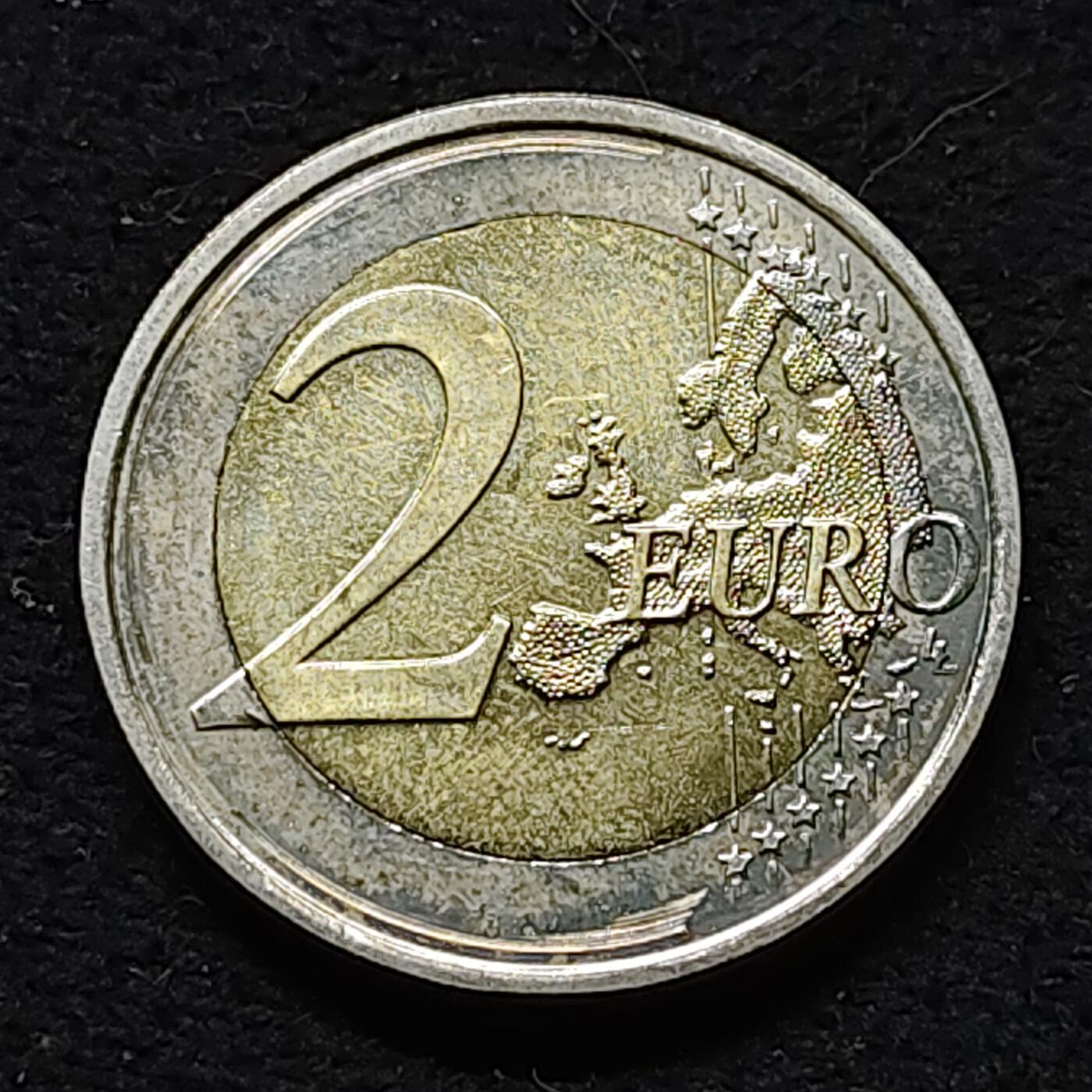 【全场包邮】纯粹捡漏拍476场（免费代拍第13场）调整中 芬兰2015年2欧元艺术家阿克塞利·加伦·卡莱拉诞辰150周年双色纪念币