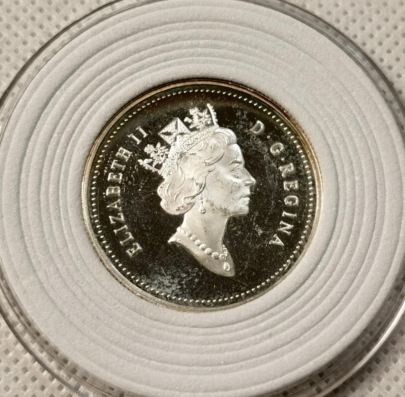 甄臻铺-世界币章拍卖（第39期）送拍享返佣金等优惠多多 加拿大灰噪鸦 PF 精制 50分银币  1995 27.13mm 2.08mm 9.34g 925Ag